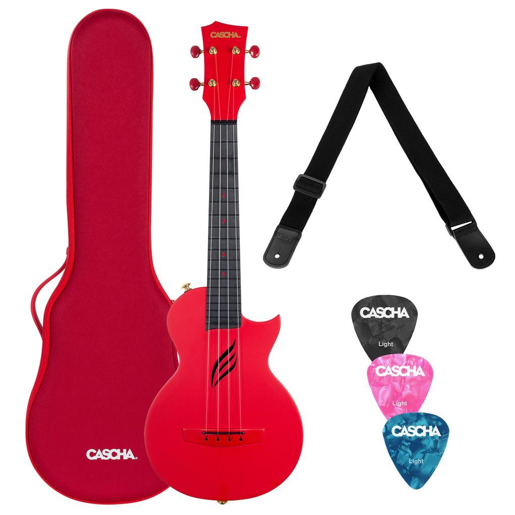 Ukulele Carbon Fibre Red Set