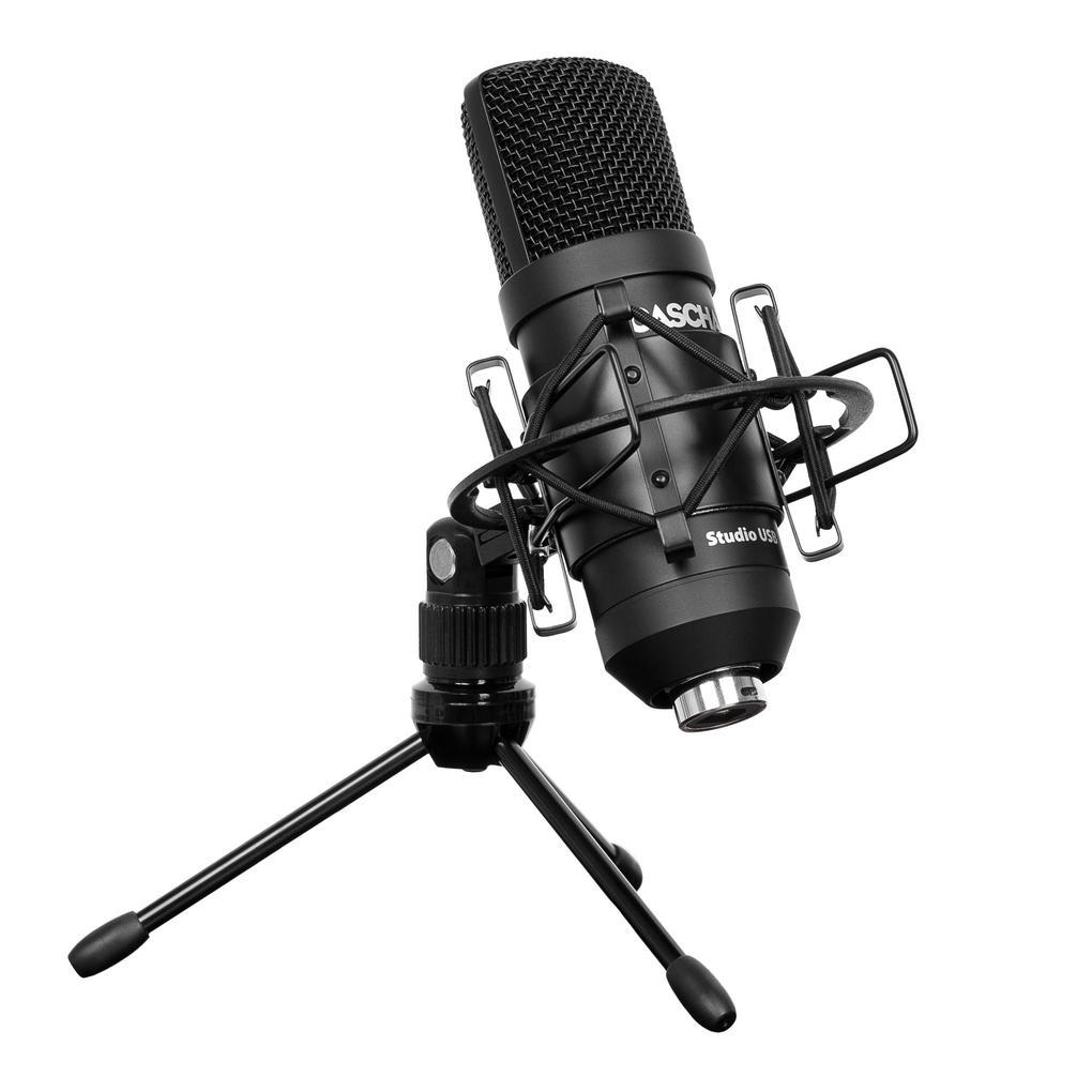 Studio USB Condenser Microphone Set (incl. shockmount, table stand, 1,7 m USB cable, windshield)