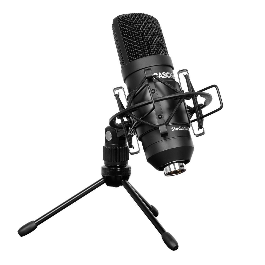 Studio XLR Condenser Microphone Set (incl. shockmount, table stand, 2,5 m XLR cable, windshield)