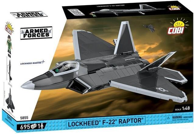 COBI Armed Forces 5855 - Lockheed F-22 Raptor, Lockheed Martin, Kampfflugzeug, Bausatz