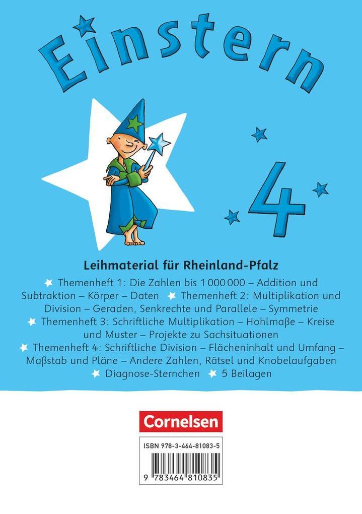 Einstern Mathematik 04 (Rheinland-Pfalz). Themenhefte 1-4, Diagnoseheft und Kartonbeilagen im Schuber - Ausleihmaterial