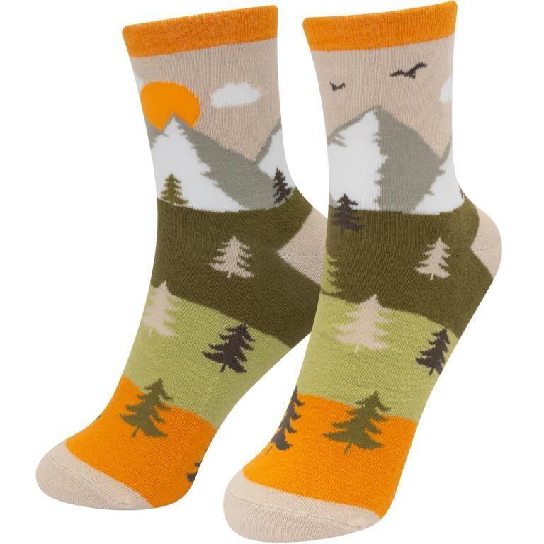 Zaubersocken Motiv Fernweh Berge