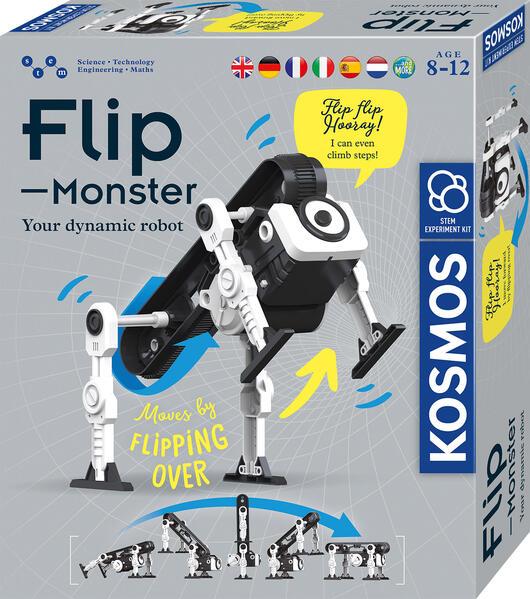 KOSMOS 617394 - Flip-Monster INT, Dybanuc-Bot, Roboter-Bausatz, STEM-Experimentierkasten