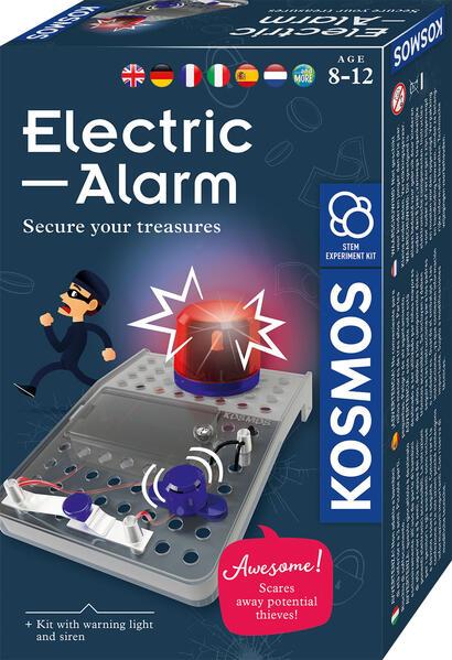 KOSMOS 617349 - Electric-Alarm INT, Alarmanlage/Morsegerät, Elektronik-Bausatz ab 8 Jahren