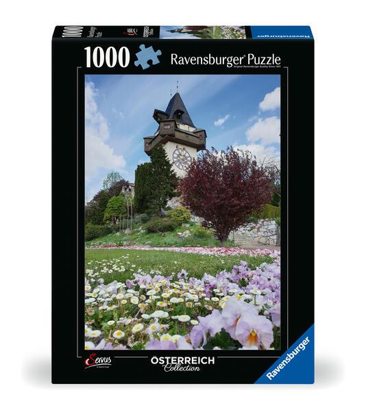 Ravensburger Puzzle 12000611 - Uhrturm in Graz - 1000 Teile Puzzle für Erwachsene und Kinder ab 14 Jahren