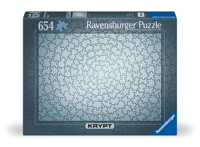 Ravensburger Puzzle 12000071- Krypt Puzzle Silber - Schweres Puzzle für Erwachsene und Kinder ab 14 Jahren, mit 654 Teilen