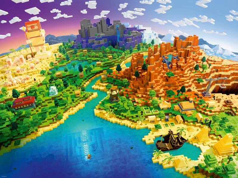 Ravensburger Puzzle 12000433 - World of Minecraft - 1500 Teile Minecraft Puzzle für Erwachsene und Kinder ab 14 Jahren