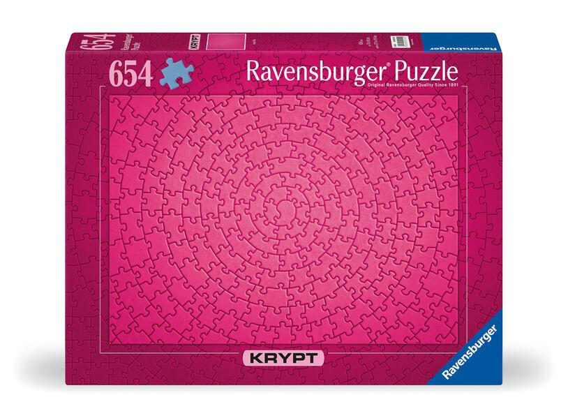 Ravensburger Krypt Puzzle Pink 12000104 - mit 654 Teilen, Schweres Puzzle für Erwachsene und Kinder ab 14 Jahren - Puzzeln ohne Bild, nur nach Form der Puzzleteile