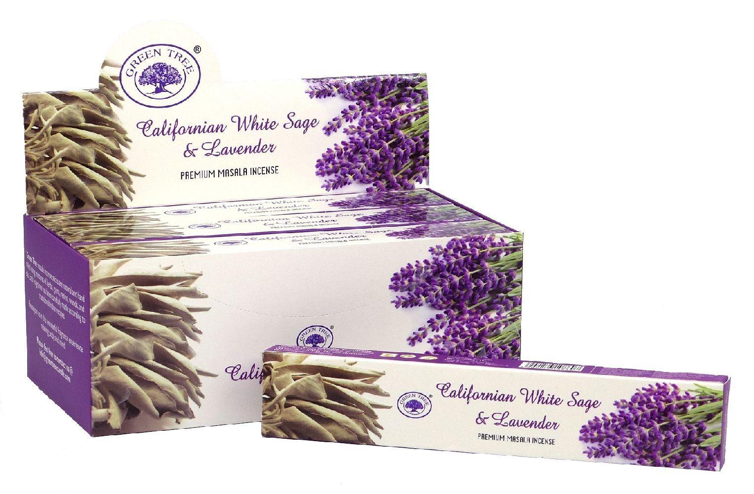 Räucherstäbchen Green Tree "Californian White Sage & Lavender" 15gr.