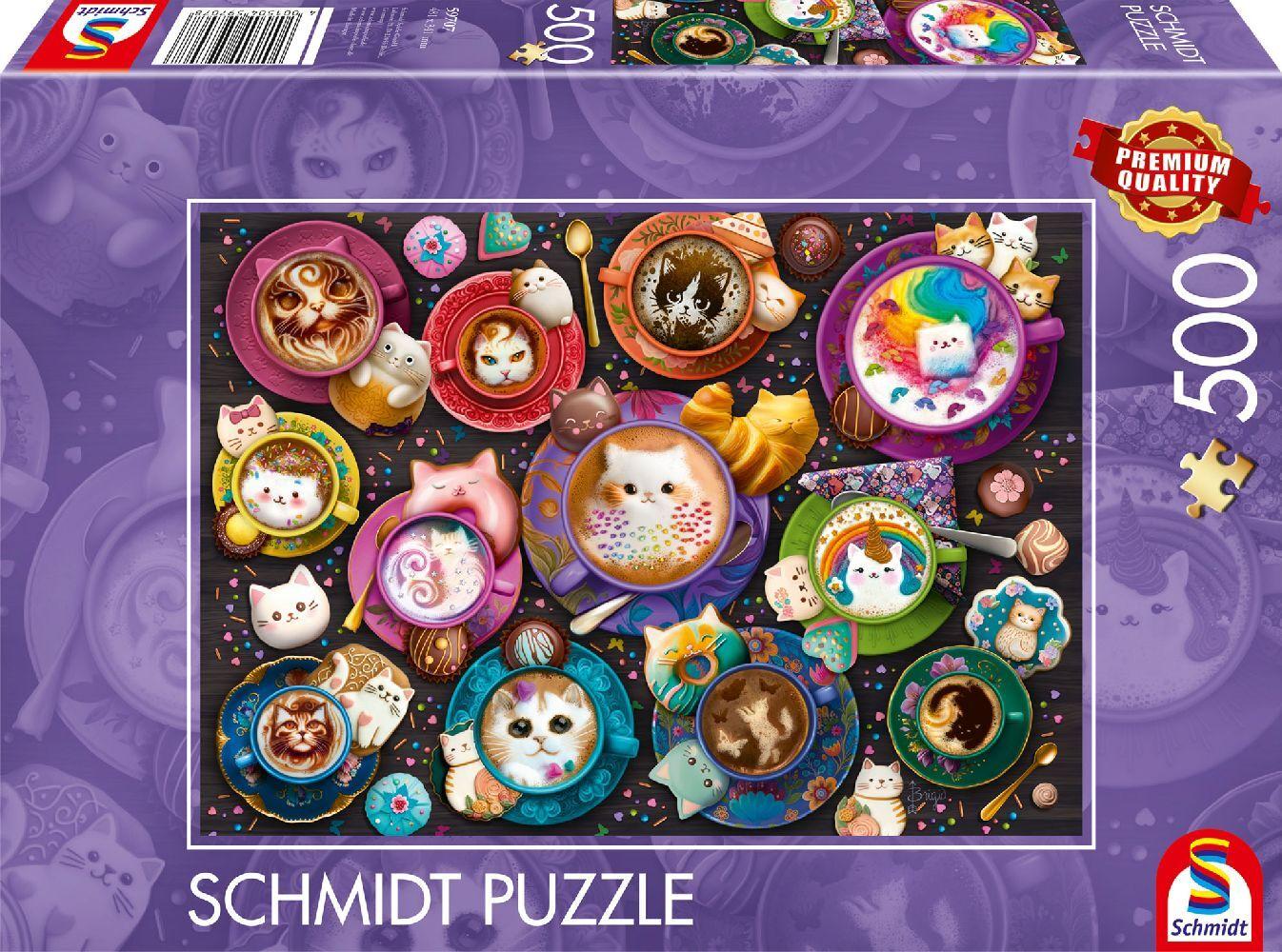 Schmidt Spiele - Kätzchen a la Latte Art, 500 Teile