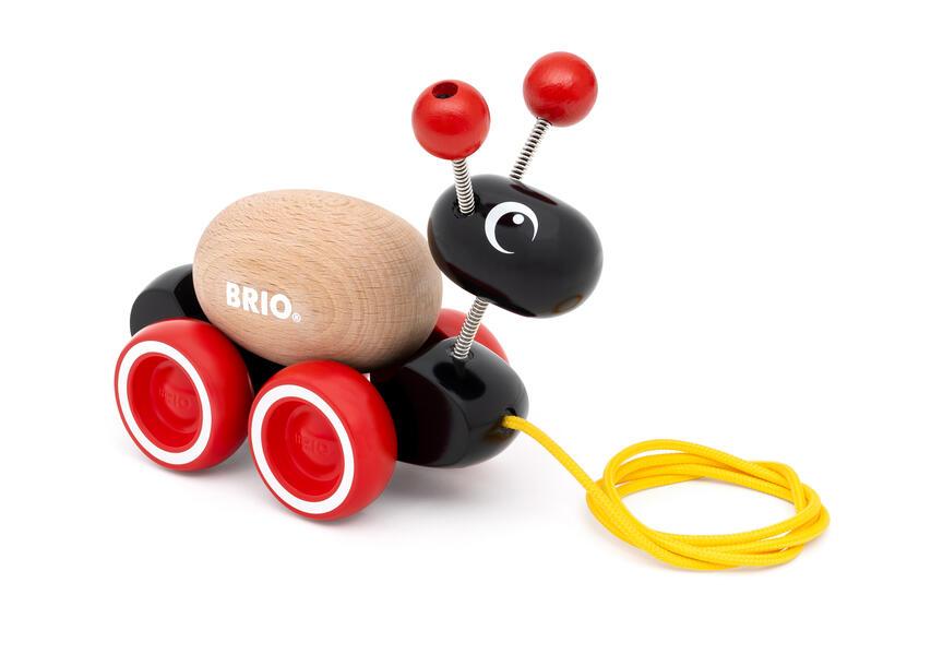 BRIO - 30348 Nachzieh-Ameise| Nachziehspielzeug für Kinder ab 12 Monaten