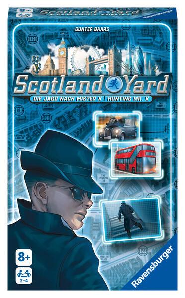 Ravensburger 22451 - Scotland Yard, Mitbringspiel für 2-4 Spieler, Strategiespiel ab 8 Jahren, kompaktes Format, Reisespiel, Brettspiel