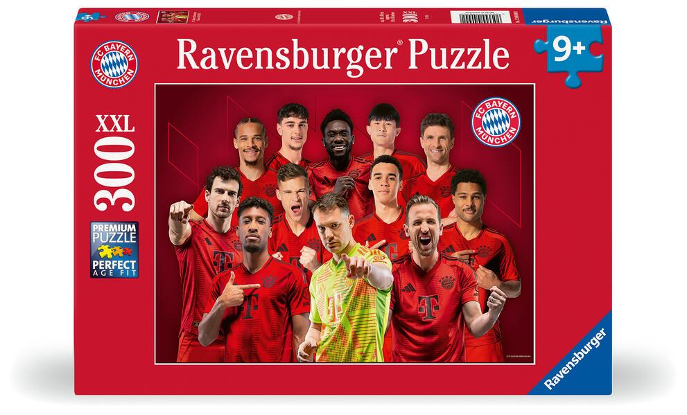 Ravensburger Kinderpuzzle 12004000 - FC Bayern München Saison 2024/25 - 300 Teile XXL FC Bayern München Puzzle für Kinder ab 9 Jahren