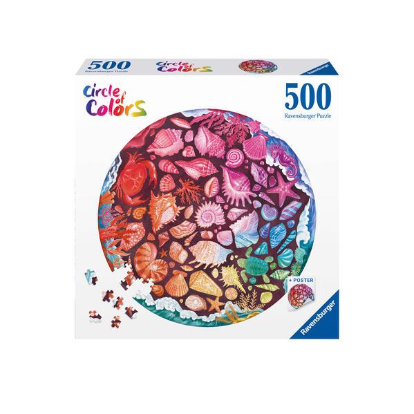 Ravensburger - Puzzle für Erwachsene - Rundes Puzzle mit 500 Teilen - Geeignet ab 12 Jahren - Muscheln (Farbkreis) - Puzzle Made in Europe - 12000823