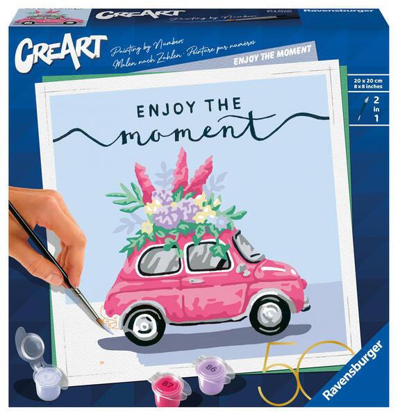 Ravensburger CreArt - Malen nach Zahlen 23935 - Enjoy the moment - ab 12 Jahren - Jubiläum 50 Jahre Ravensburger Blaues Dreieck