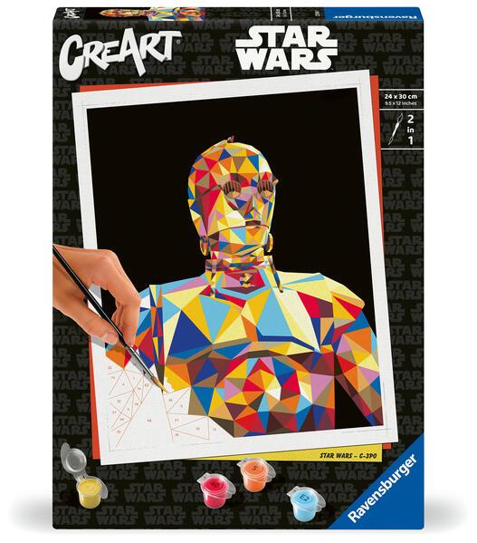 Ravensburger CreArt - Malen nach Zahlen 23894 - Star Wars - C-3PO - ab 12 Jahren