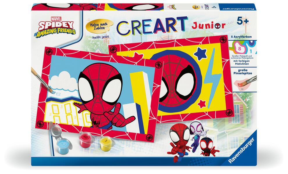 Ravensburger CreArt 23949 - Spidey - Malen nach Zahlen Spiderman für Kinder 5-7 Jahre