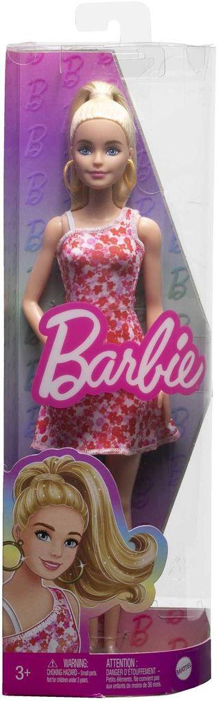 Barbie - Barbie Fashionistas-Puppe mit blondem Pferdeschwanz und Blumenkleid