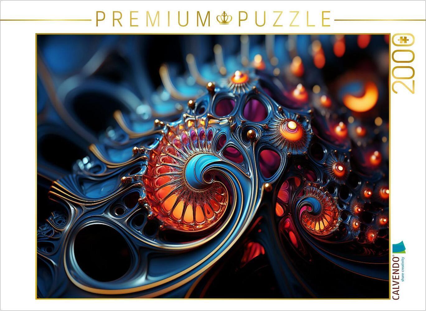 CALVENDO Puzzle Julia Fraktal 3D | 2000 Teile Lege-Größe 90x67cm Foto-Puzzle für glückliche Stunden