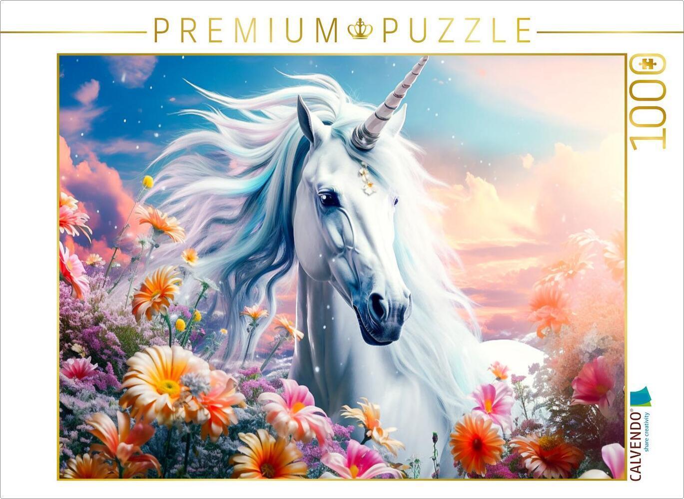 CALVENDO Puzzle Ein Motiv aus dem Kalender Einhorn und coole Sprüche | 1000 Teile Lege-Größe 64x48cm