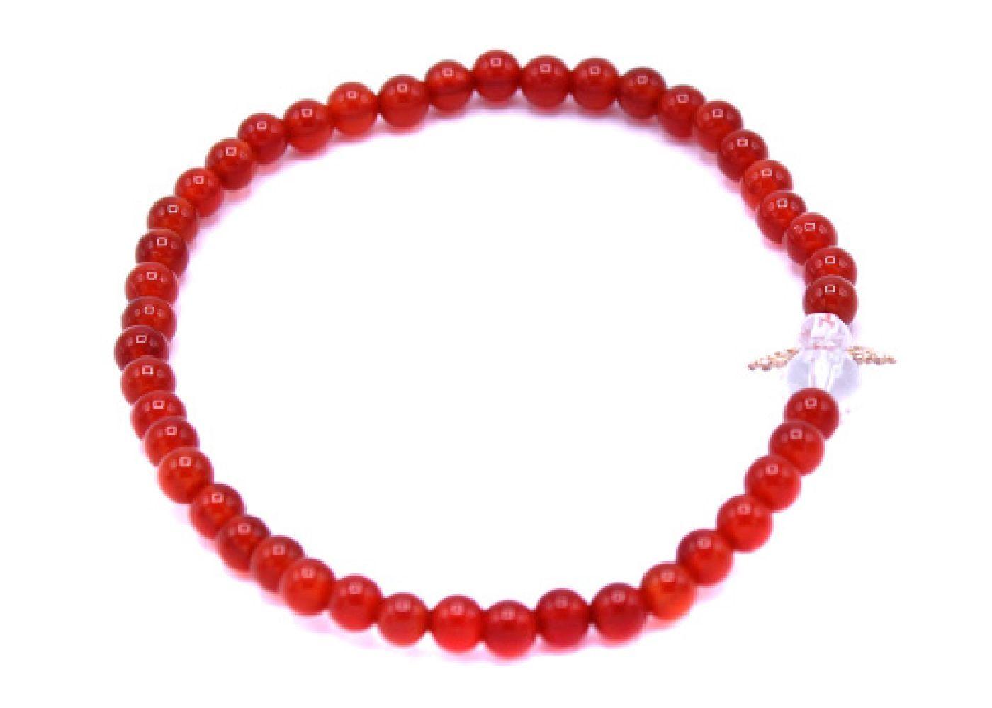 Achat rot Schutzengel Edelsteinarmband