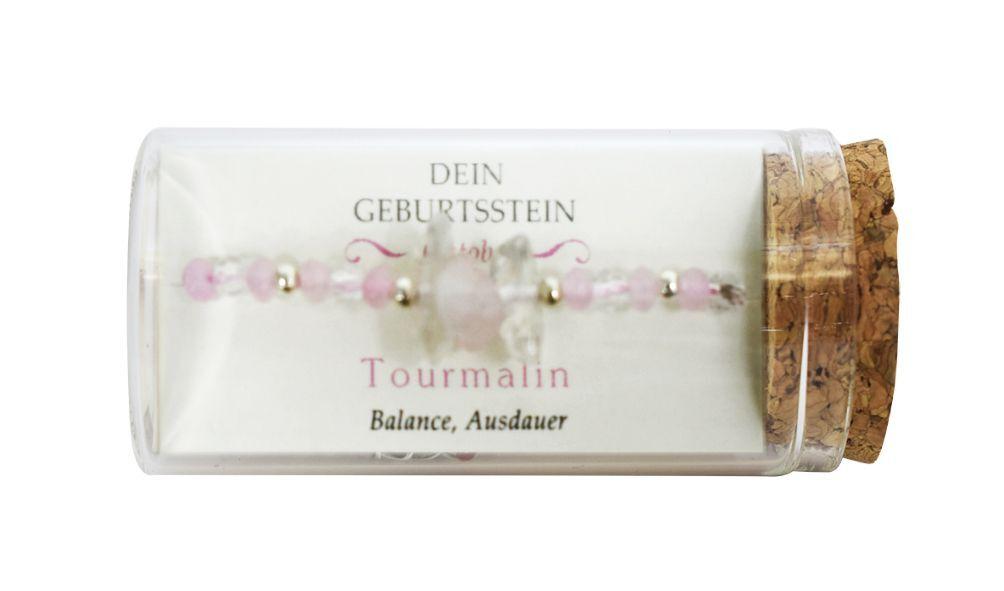 "Oktober" Geburtsstein Armband im Gläschen