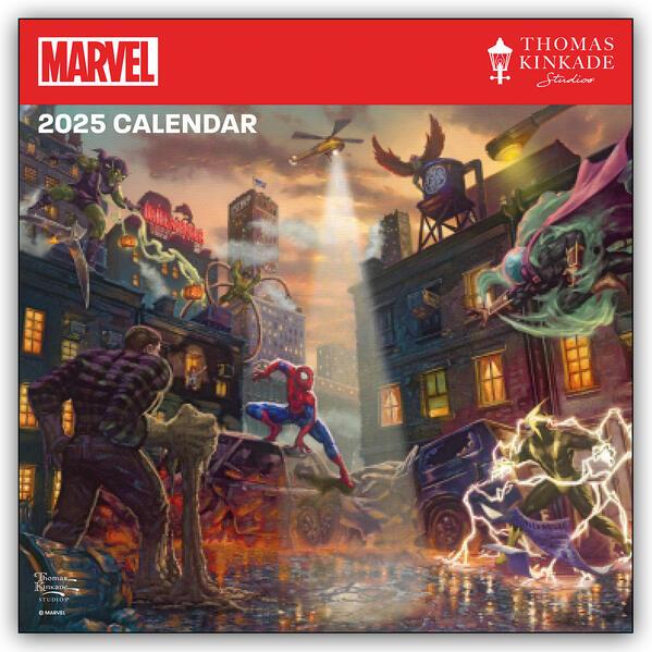 Marvel by Thomas Kinkade Studios 2025 Wall Calendar