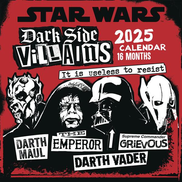 Star Wars Villains 2025 30X30 Broschürenkalender