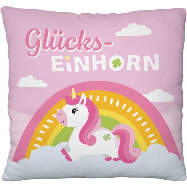 Plüschkissen Motiv Einhorn