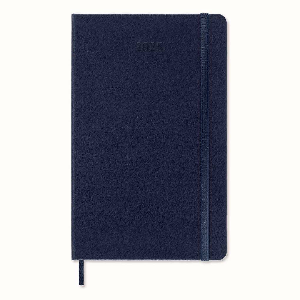 Moleskine 12 Monate Tageskalender 2025, Large/A5, 1 Tag = 1 Seite, Fester Einband, Saphir