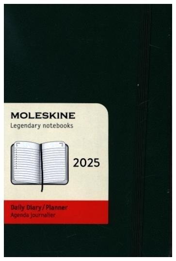 Moleskine 12 Monate Tageskalender 2025, Pocket/A6