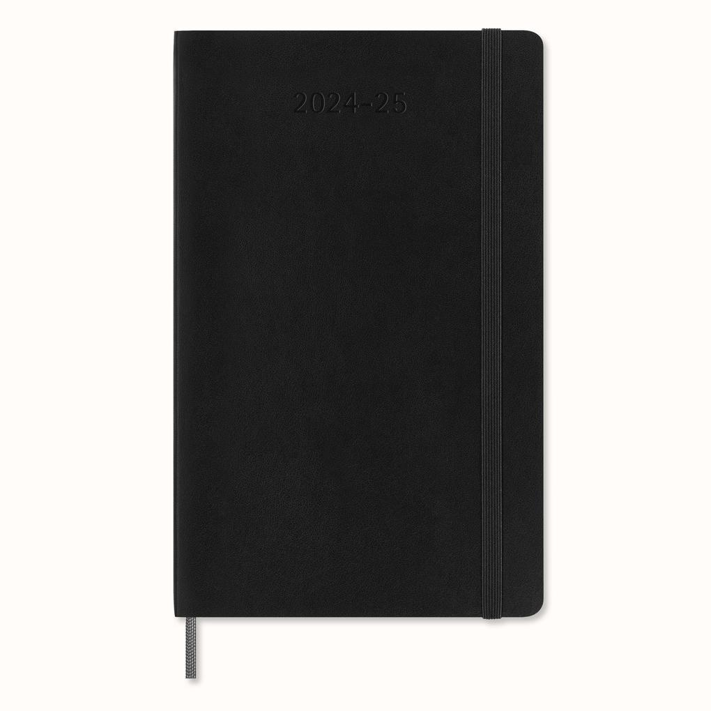 Moleskine 18 Monate Wochenkalender 2024/2025, L/A5, 1 Wo = 2 Seiten, Horizontal, Weicher Einband, Schwarz