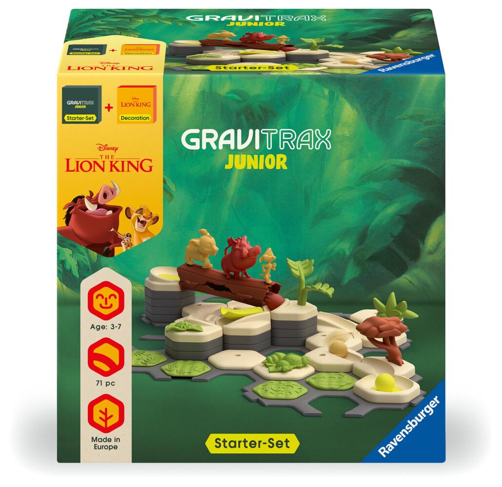 Ravensburger 73437 GraviTrax Junior Starter-Set Disney Lion King, Murmelbahn für Kinder ab 3 Jahren, mit Spielfiguren aus der König der Löwen-Welt