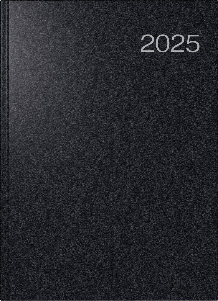 rido/idé 7027503905 Buchkalender Modell Conform (2025)| 1 Seite = 1 Tag| A4| 384 Seiten| Balacron-Einband| schwarz
