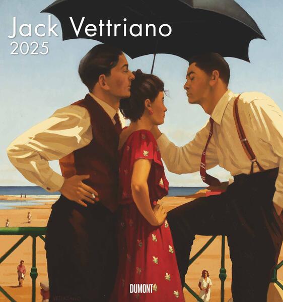 DUMONT - Jack Vettriano 2025 Wandkalender, 45x48cm, Kunstkalender mit einer großen Fangemeinde, mit ausgewählten Gemälden im Stil der neuen Sachlichkeit, einer der bedeutensten Maler Großbritanniens