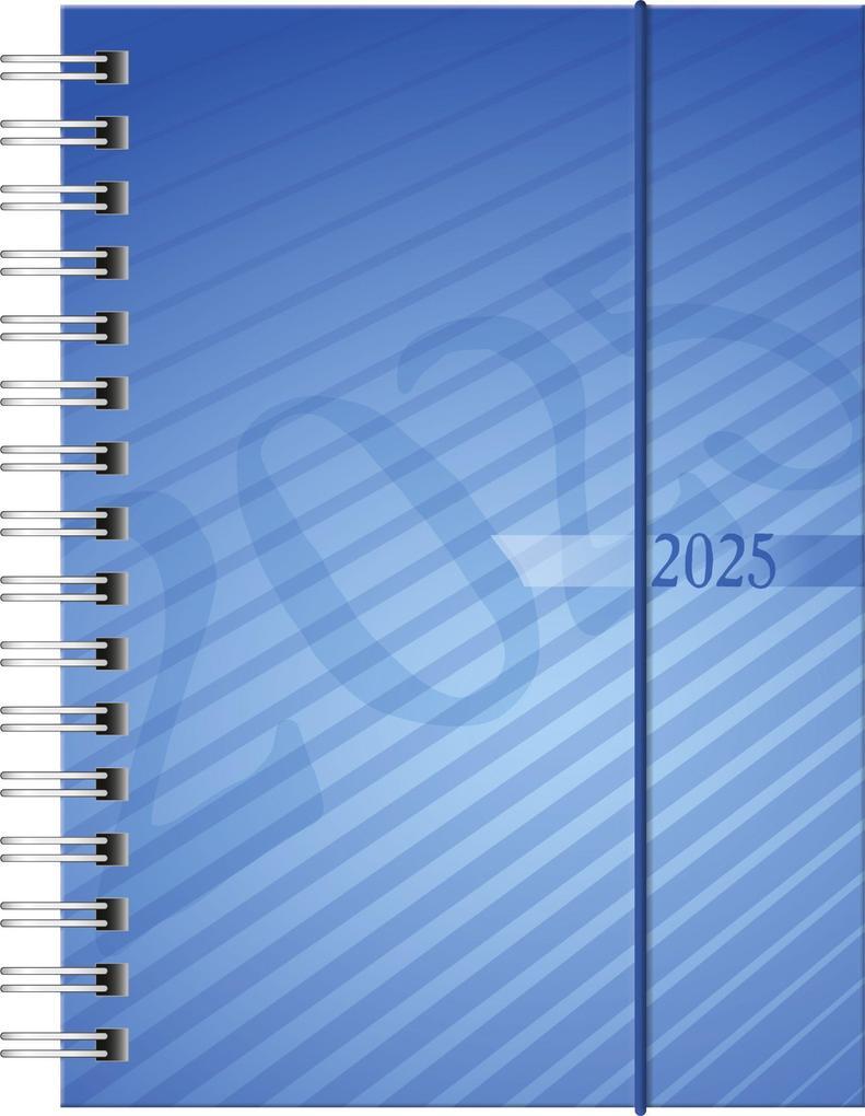 rido/idé 7013102305 Taschenkalender Modell perfect/Technik I (2025)| 2 Seiten = 1 Woche| A6| 160 Seiten| PP-Einband| blau