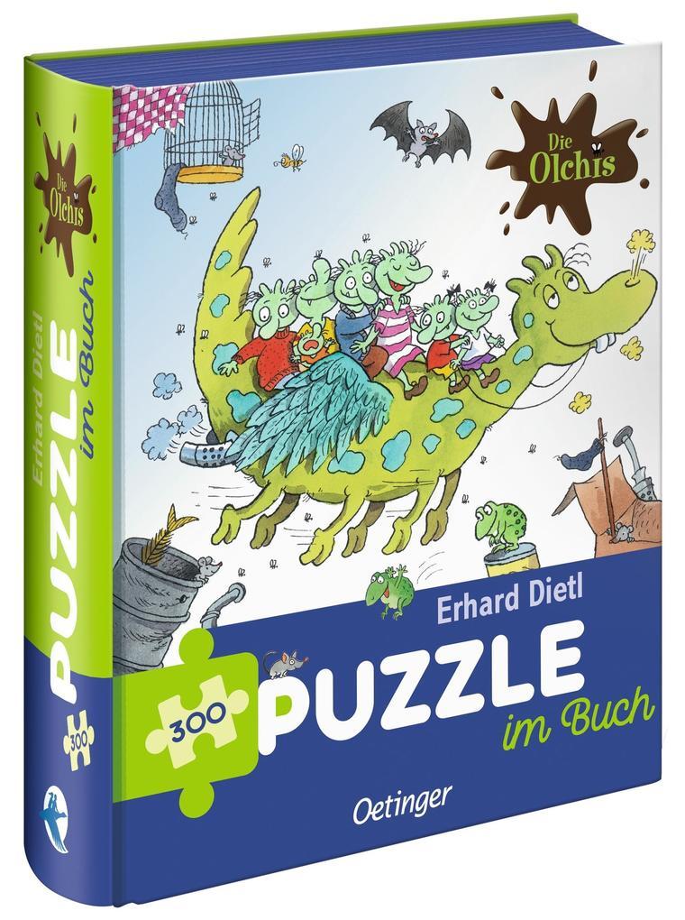 Die Olchis. Puzzle im Buch. Feuerstuhl. 300 Teile, Format 48 x 34 cm