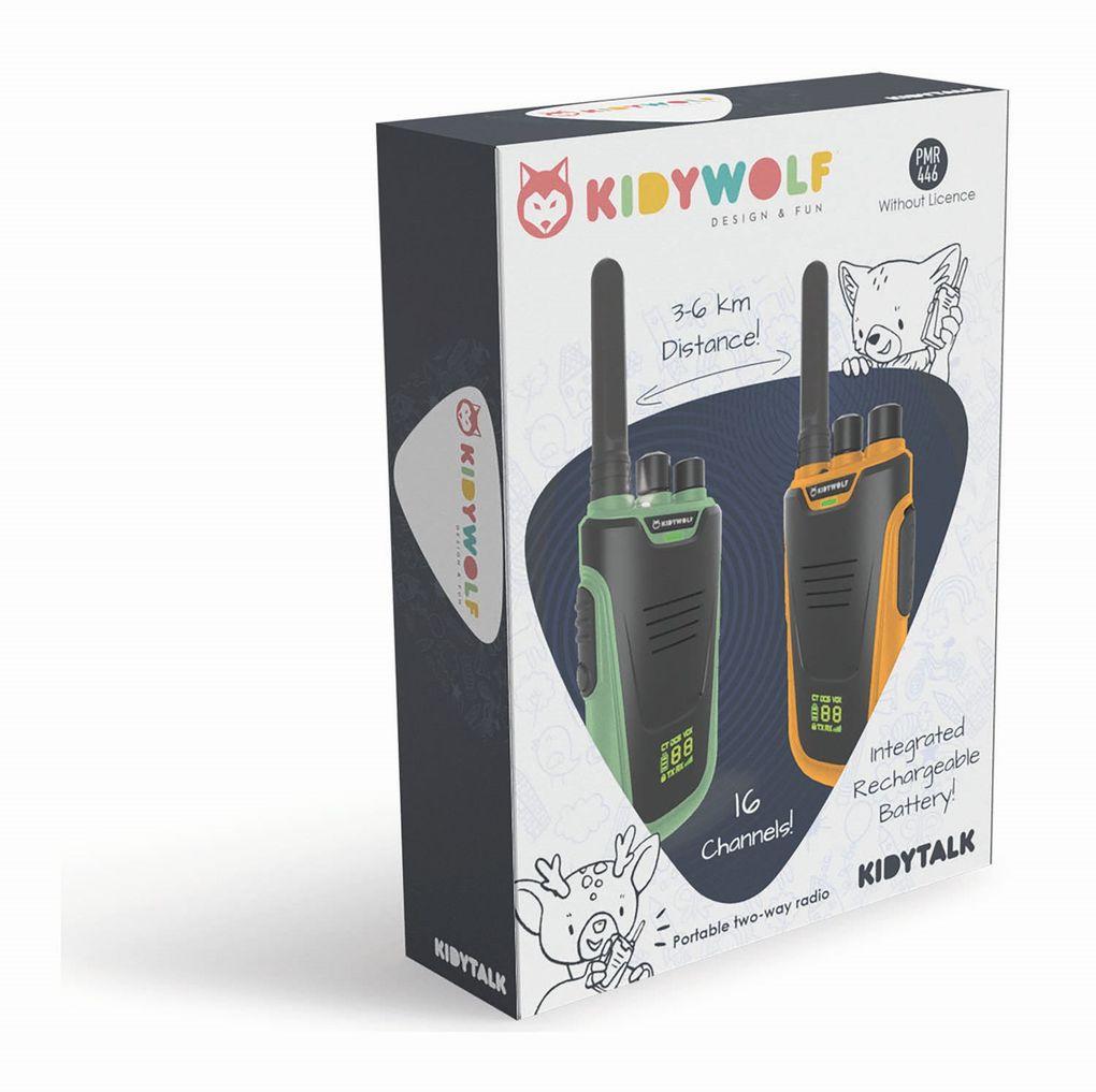 Kidywolf - Walkie-Talkies mit Taschenlampe grün/orange