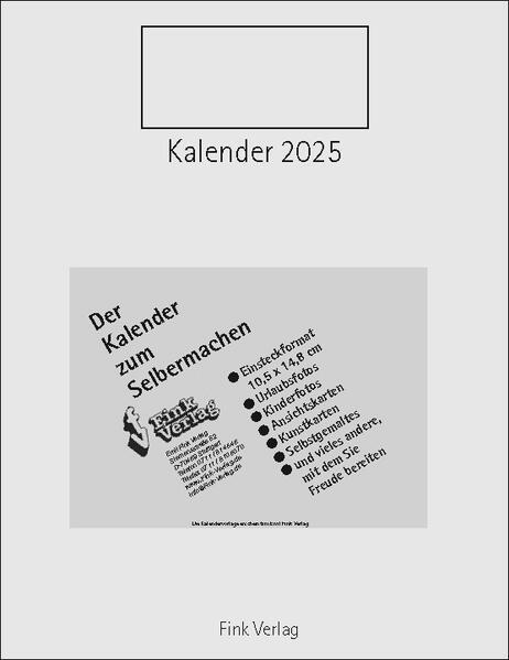 Kalender zum Selbermachen 2025