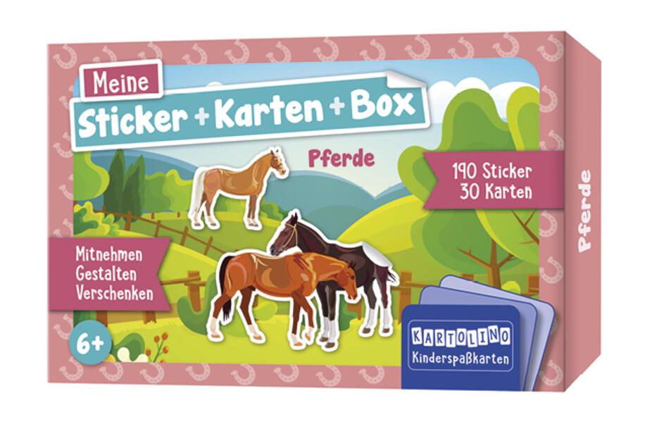 Meine Sticker + Karten + Box - Pferde