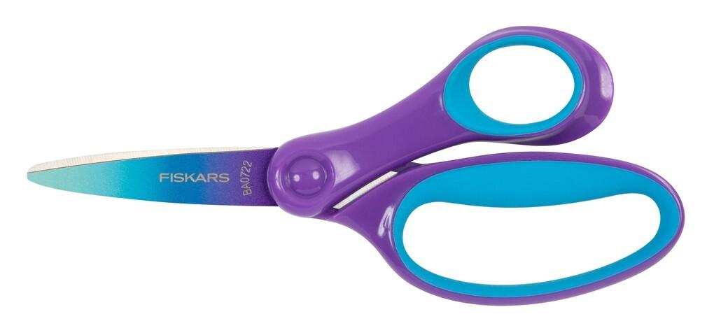 Fiskars Große Kinderschere ab 8 Jahre, 15 cm Ombre Lila