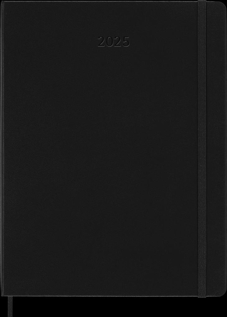 Moleskine Classic 12 Month 2025 Weekly Planner, Hard Cover, XL (7.5" x 9.75"), Black, 144 pages