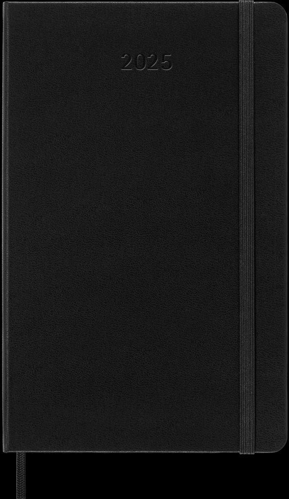 Moleskine PRO 12 Month 2025 Weekly Vertical Planner, Hard Cover, Large (5" x 8.25"), Black, 288 pages