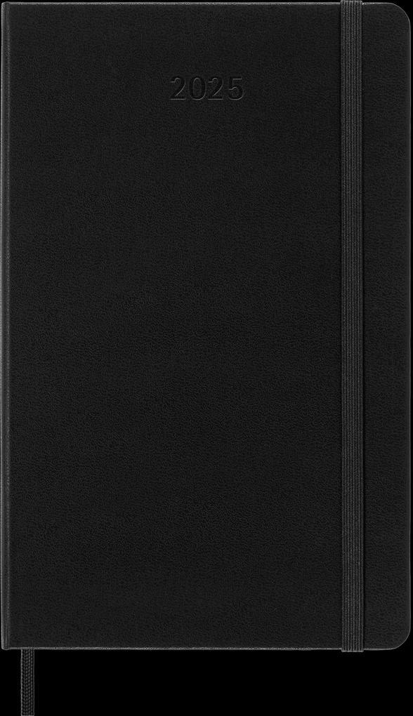 Moleskine Classic 12 Month 2025 Daily Planner, Hard Cover, Large (5" x 8.25"), Black, 400 pages