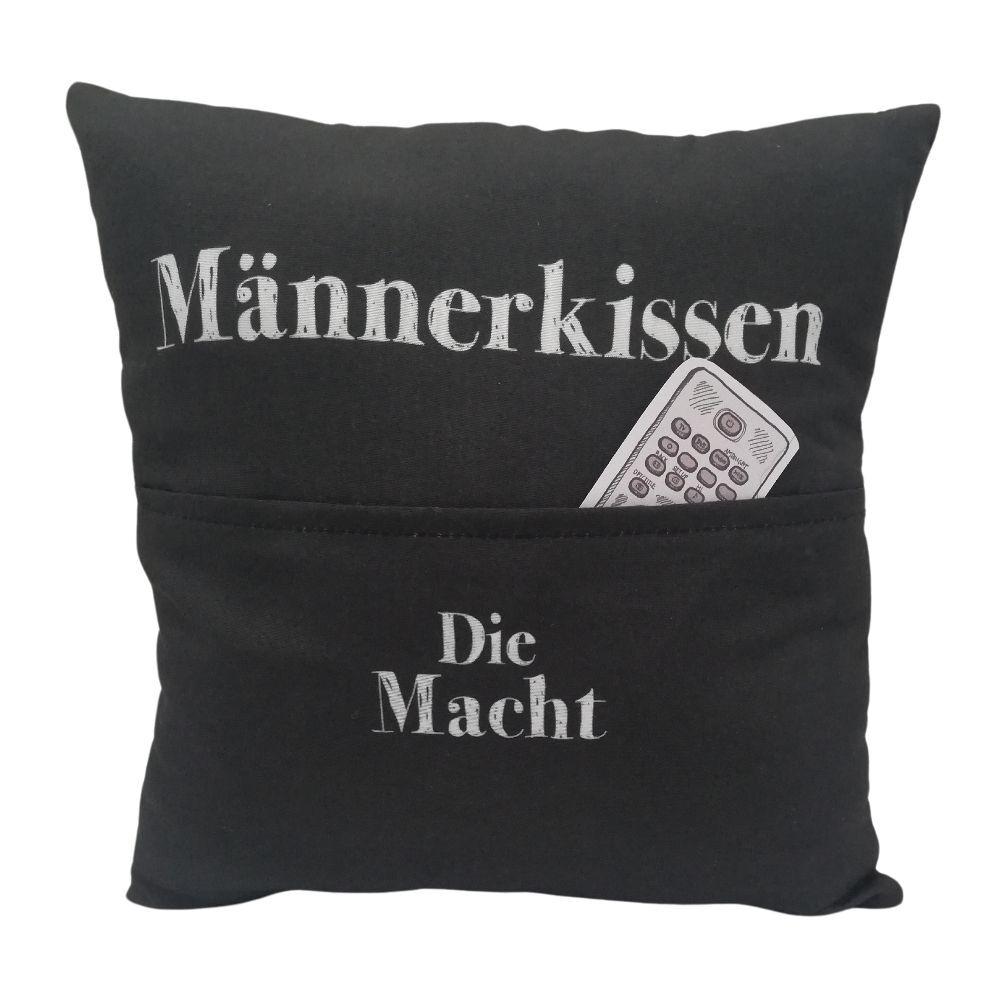 Kissen 25 x 25 cm mit Tasche, Männerkissen