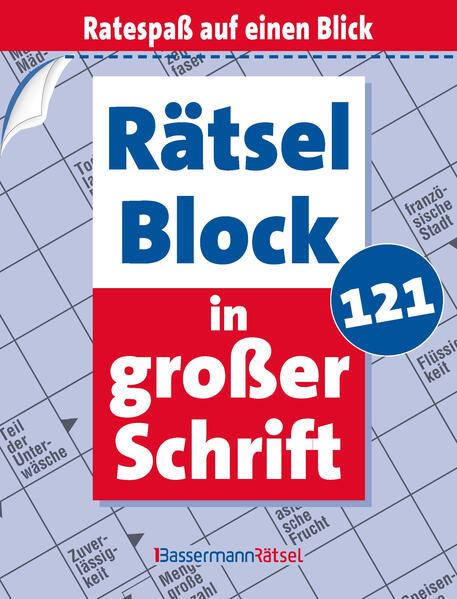 Rätselblock in großer Schrift 121