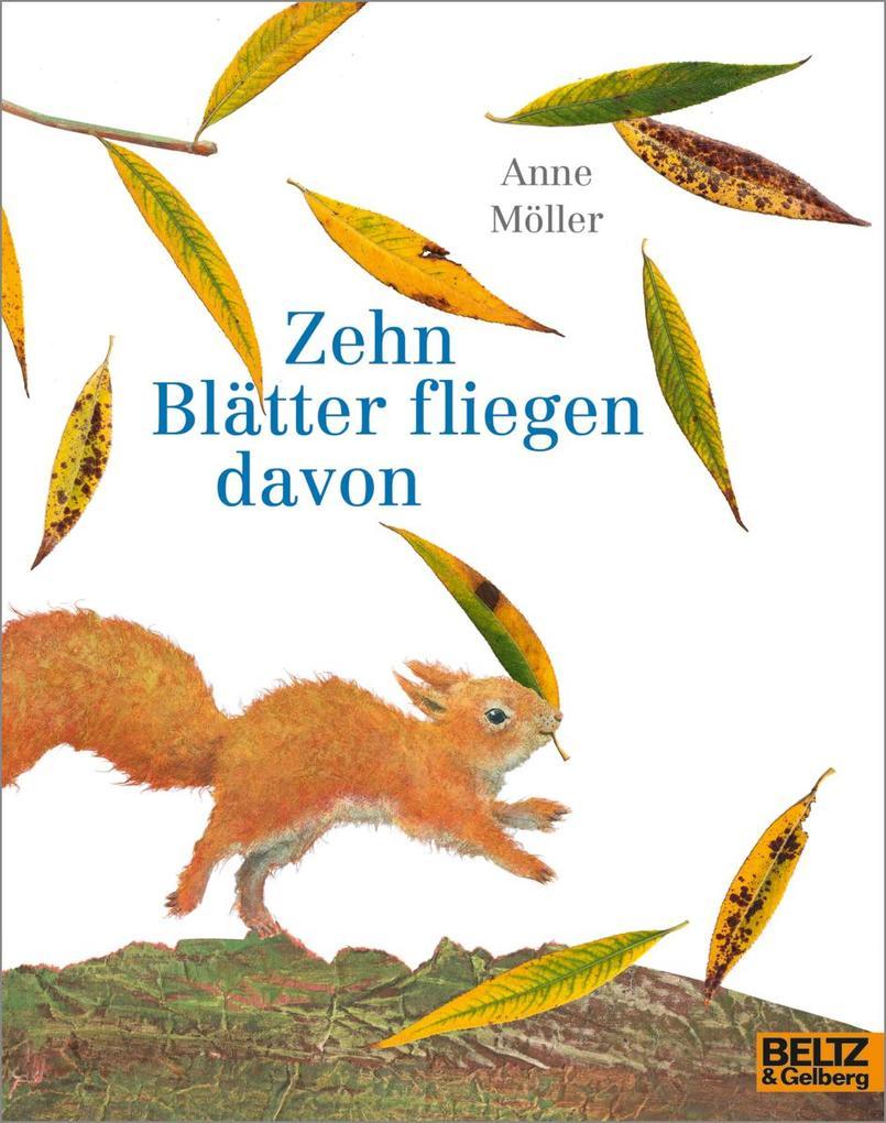 Zehn Blätter fliegen davon