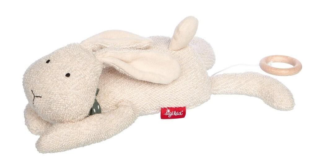 sigikid 39847 - Mami Spieluhr Hase beige Vanilla, Baumwolle, Maße: 36x15x11cm, Babyspielzeug