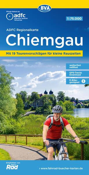 ADFC-Regionalkarte Chiemgau 1:75.000, mit Tagestourenvorschlägen, reiß- und wetterfest, E-Bike-geeignet, GPS-Tracks Download