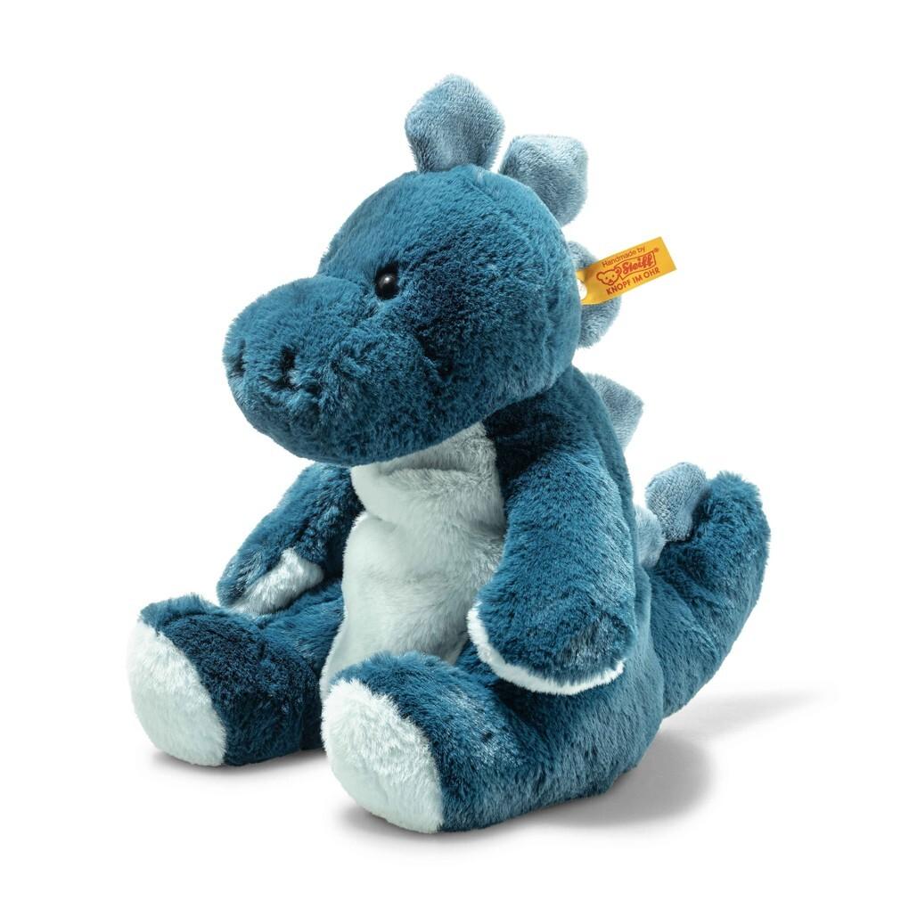 Steiff 087686 - Spott Stegosaurus, Dinosaurier Plüschtier, blau/petrol, 28 cm